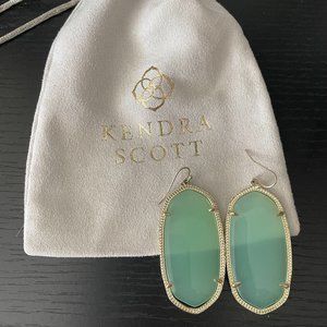 Kendra Scott Light Turquoise Danielle earrings with Gold